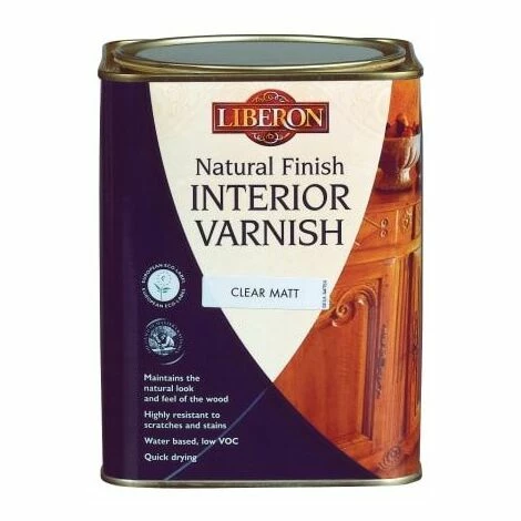 LIBERON Natural Finish Interior Varnish Clear Matt 1 litre LIBELNFIVCM ZZ LIBERON Natural Finish Interior Varnish Clear Matt 1 Litre LIBELNFIVCM ZZ -LIBERON STORE 14460718 2