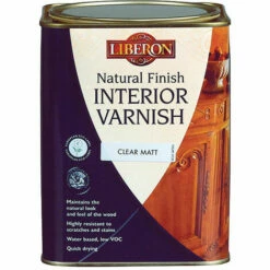 Liberon 044527 Natural Finish Interior Varnish Clear Satin 1 Litre