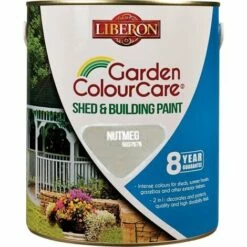 Liberon Colour Care Shed And Building Paint - 1L - Nutmeg