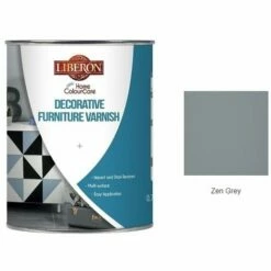 Liberon Decorative Furniture Varnish Paint - 750ml - Zen Grey